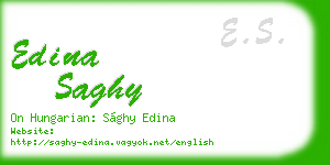 edina saghy business card